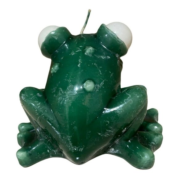 Vintage Rainforest Cafe Frog Wax Candle Figure Figurine Mug Green - Picture 4 of 12